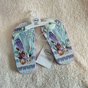 Disney Frozen Kids Flip Flops - Blue and White
